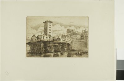 Notre-Dame Pump, Paris av Charles Meryon