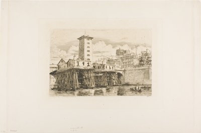 Notre Dame pumpe, Paris av Charles Meryon