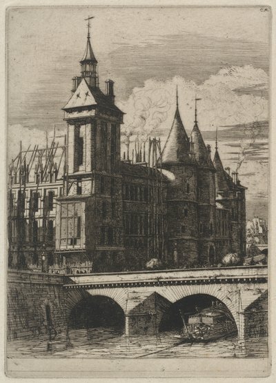 Klokketårnet, Paris (Klokketårnet, Paris) av Charles Meryon