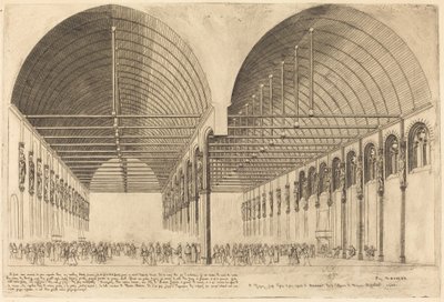 Salle des Pas-Perdus ved det tidligere Palais-de-Justice, Paris (Forkammeret til Justispalasset, Paris) av Charles Meryon