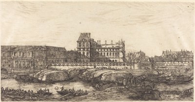 Det gamle Louvre, fra et maleri av Zeeman, 1651 av Charles Meryon