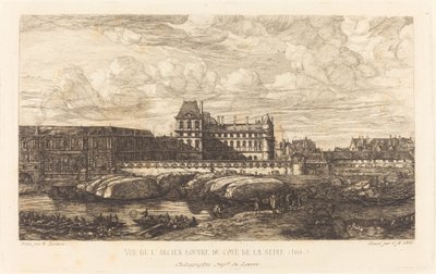Det gamle Louvre, fra et maleri av Zeeman, 1651 av Charles Meryon