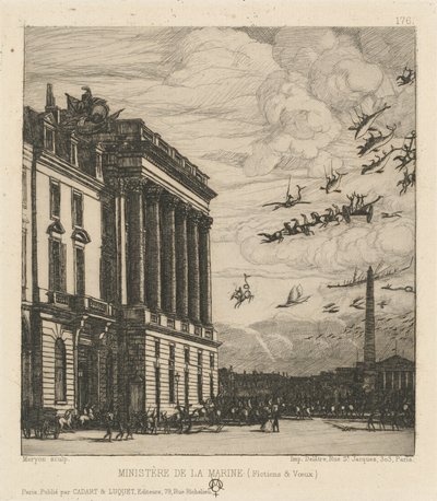 Sjøforsvarsdepartementet, Paris (Admiralitetet, Paris) av Charles Meryon