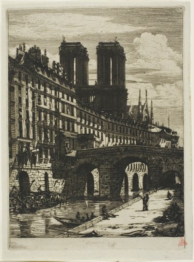 Den lille broen, Paris av Charles Meryon