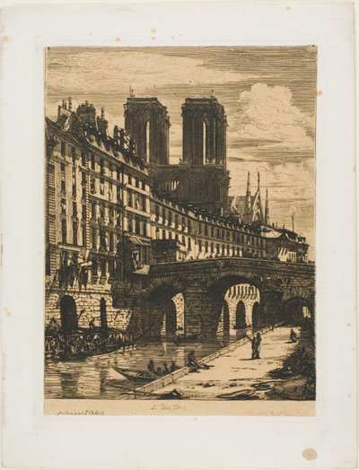 Den lille broen, Paris av Charles Meryon