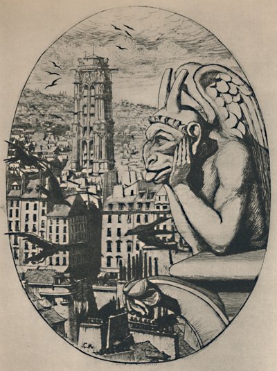 Le Stryge 8. stat 6 34 x 5 18 tommer, 1853, 1927 av Charles Meryon