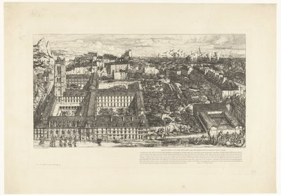 Lyceum Henri IV i Paris Collège Henri IV eller Lycée Napoléon (tittel på objekt) av Charles Meryon