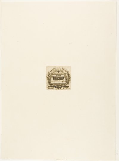 Molières grav, Père-Lachaise kirkegård, Paris av Charles Meryon
