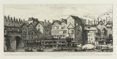 En del av byen Paris på slutten av det syttende århundre av Charles Meryon