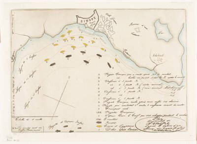Plan for slaget ved Sinope av Charles Meryon