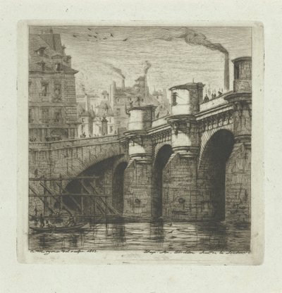 Pont Neuf over Seinen i Paris Den nye broen Etsninger på Paris (serietittel) av Charles Meryon