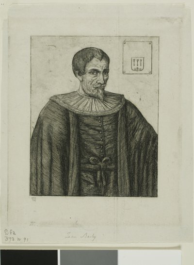 Portrett av Jean Besly, historiker av Charles Meryon