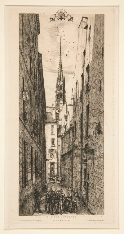 Rue des Chanters av Charles Meryon