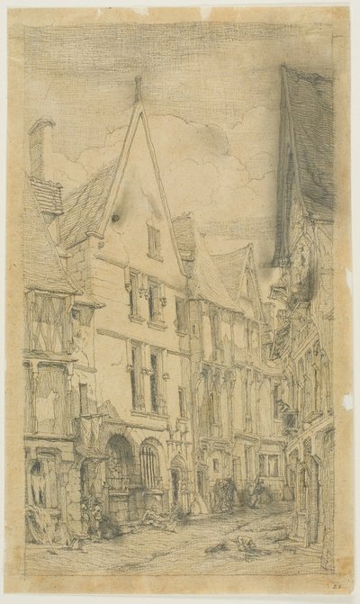 Rue des Toiles, Bourges av Charles Meryon