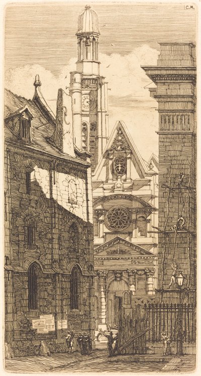 Saint-Etienne-du-Mont, Paris (kirken St. Stefanus av Berget, Paris) av Charles Meryon