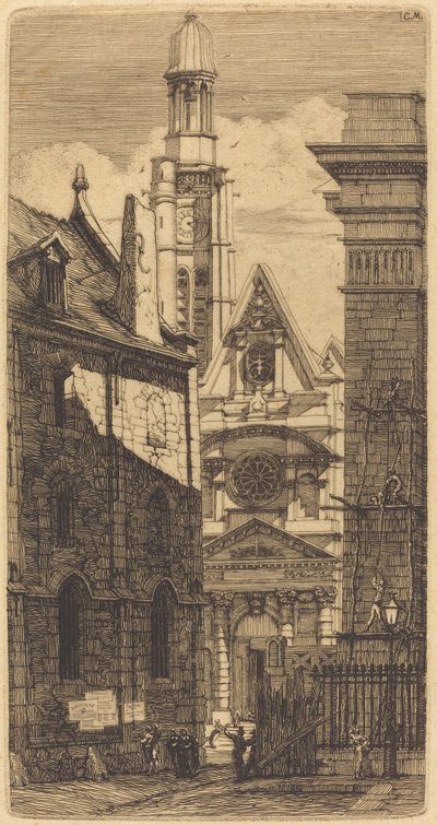Saint-Etienne-du-Mont, Paris (kirken St. Stefanus av Berget, Paris) av Charles Meryon