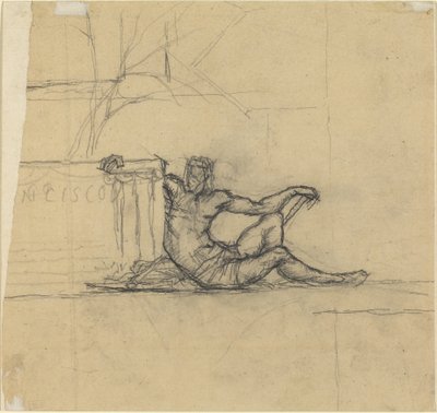 Sittende mannsfigur for "San Francisco" av Charles Meryon
