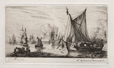 South Sea Fishers, 1850. av Charles Meryon