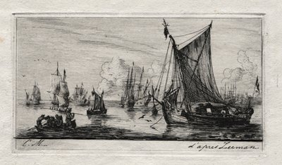 South Sea Fishers, 1850. av Charles Meryon