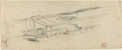 Studie for "Den lille broen" av Charles Meryon