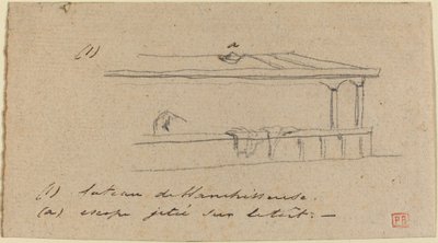Studie for "Den lille broen" av Charles Meryon