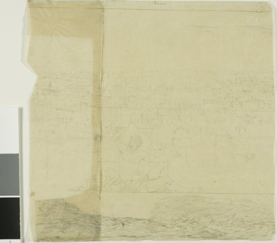 Studie for San Francisco, midt høyre seksjon av Charles Meryon