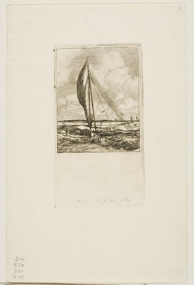 Swift-Sailing Proa, Mulgrave Archipelago, Oseania av Charles Meryon