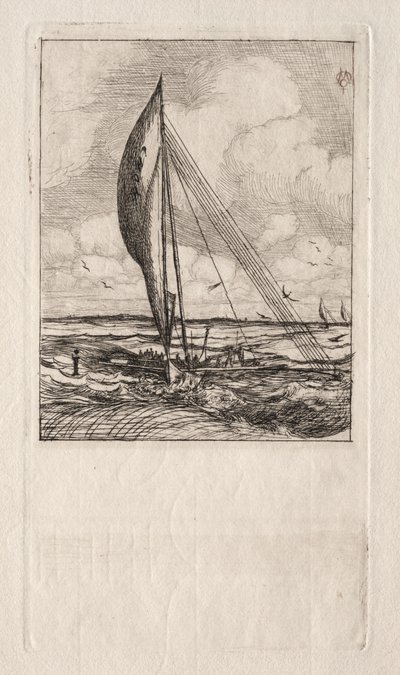 Swift Sailing Proa, Mulgrave Archipelago, Oseania av Charles Meryon