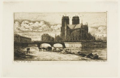 Apsiden til Notre-Dame, Paris av Charles Meryon