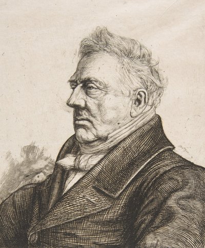 Den bretonske arkeologen Louis Jacques Marie Bizeul, etter et fotografi, 1861. av Charles Meryon