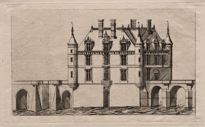 Chateau of Chenonceau av Charles Meryon
