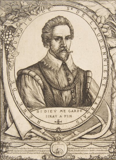 Kolonisten René de Laudonnière Sablais, etter van de Passe, 1861. av Charles Meryon