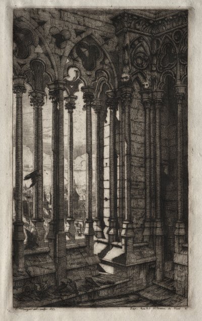 The Etchings of Paris: The Gallery of Notre Dame, 1853. av Charles Meryon