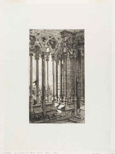 Galleriet i Notre-Dame, Paris av Charles Meryon