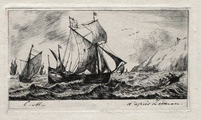 Gallioten til Jean de Vyl fra Rotterdam av Charles Meryon