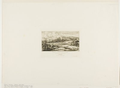 Den lille franske kolonien ved Akaroa, 1845 av Charles Meryon