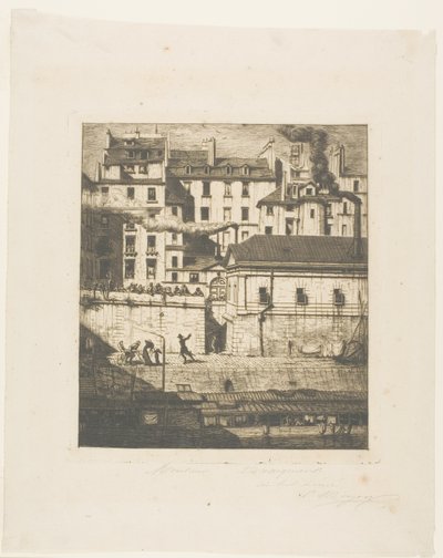 Mortuary, Paris av Charles Meryon