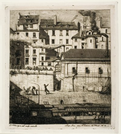 Mortuary, Paris av Charles Meryon