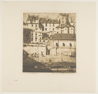Mortuary, Paris av Charles Meryon