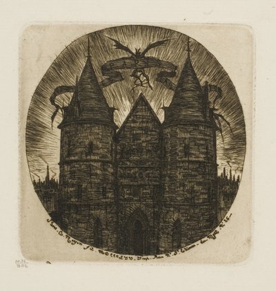 Den gamle porten til Justispalasset, Paris av Charles Meryon