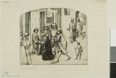 Skriveren Valère Maxime blir presentert for kong Louis XI av Charles Meryon