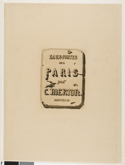Tittelside til Eaux-Fortes sur Paris av Charles Meryon