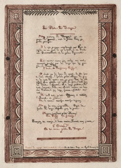 Vers til Piloten av Tonga, 1856. av Charles Meryon