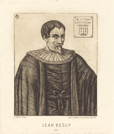 Jean Besly av Charles Meryon after Jaspar Isacsz
