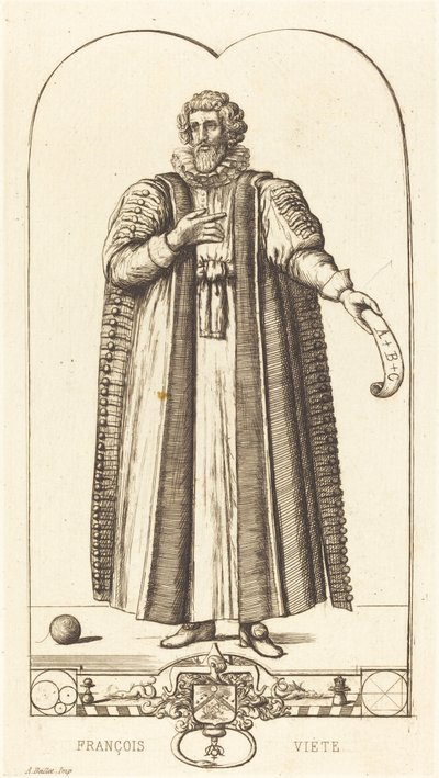 Francois Viete av Charles Meryon after Jean Rabel
