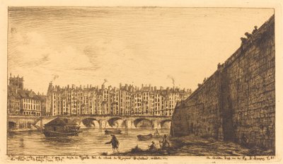 Pont-au-Change, Paris, rundt 1784 av Charles Meryon after Victor Jean Nicolle