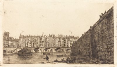 Pont-au-Change, Paris, rundt 1784 av Charles Meryon after Victor Jean Nicolle