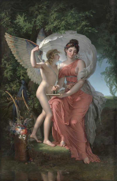 Erato, muse for lyrisk poesi av Charles Meynier