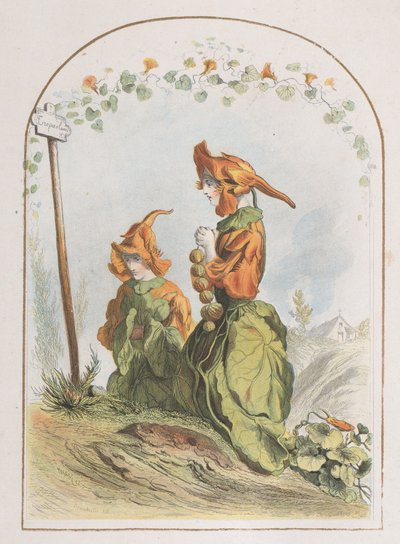Nasturtium, fra animerte blomster, 1820-70., 1820-70. av Charles Michel Geoffroy