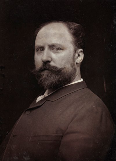 Kunstnerisk og biografisk album, 5. årgang, Salong 1885; portrett av den franske maleren Paul Louis Narcisse Grolleron (1848-1901) av Charles Michelez